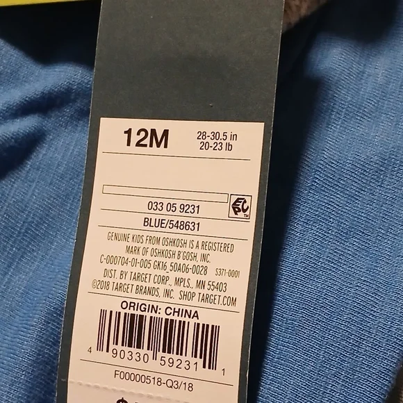 Genuine kids by Oshkosh boys long sleeve Pullover Shirt. NWT. Size 12 months - Picture 14 of 16